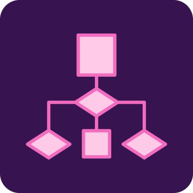 Akış Çizelgesi simgesi, vektör illüstrasyonu             