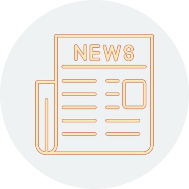 Haber Kağıdı Web simgesi, vektör illüstrasyonu