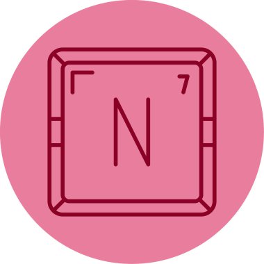 Nitrojen modern simgesinin vektör çizimi                      
