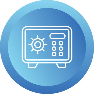 vector illustration of modern Safe Box icon    