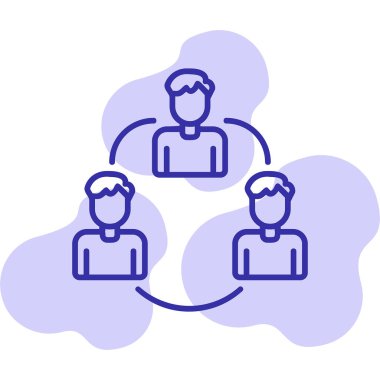 takım çalışması ikon vektör illüstrasyonu 