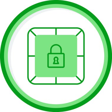 kilit düz simge vektör çizim