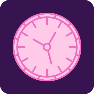 Saat simgesi, vektör illüstrasyonu basit tasarım