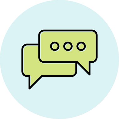 Sohbet baloncukları simgesi, vektör illüstrasyonu basit tasarım