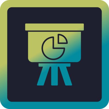 Pasta çizelgesi simgesi, vektör illüstrasyonu 