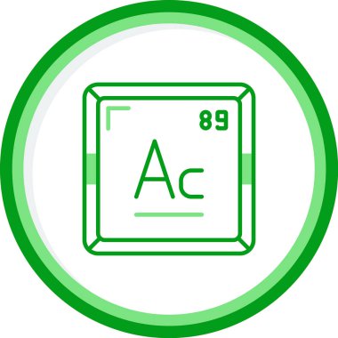 Aktinyum modern simgesinin vektör illüstrasyonu                      