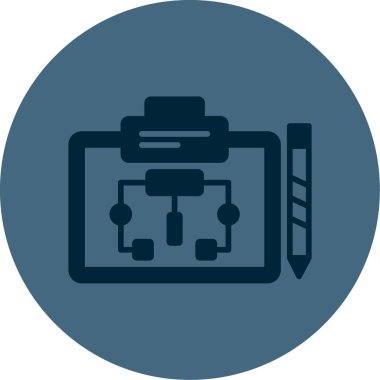 Basit illüstrasyon web simgesi planlama 