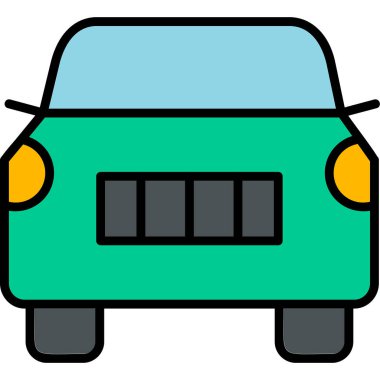 araba web simgesi basit illüstrasyon 