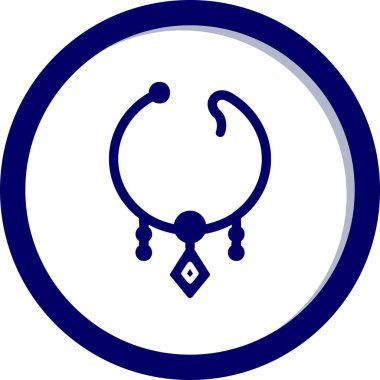 kolye simgesi vektör illüstrasyonu