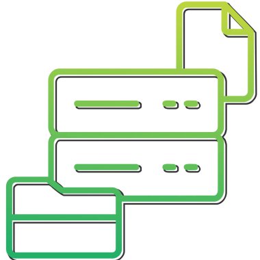 veritabanı sunucu simgesi, vektör illüstrasyon tasarımı 