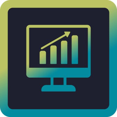 Analytics icon, vector illustration simple design