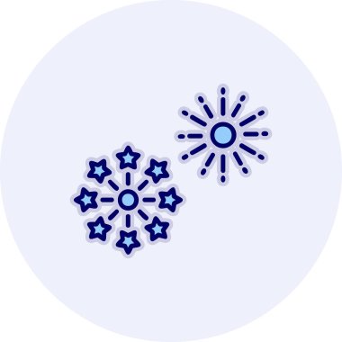 Vektör illüstrasyonu, simge Havai fişek ögesi 