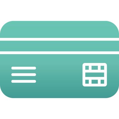 Kredi Kartı. Web simgesi basit illüstrasyon 