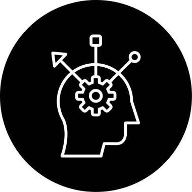 Eleştirel Düşünme Ağı simgesi, vektör illüstrasyonu