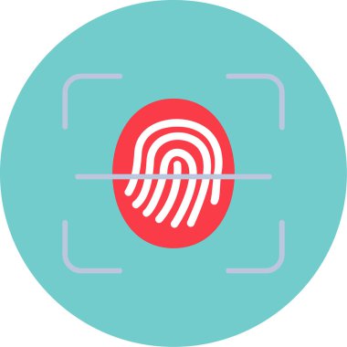 Parmak Tarayıcı Web simgesi, vektör illüstrasyonu