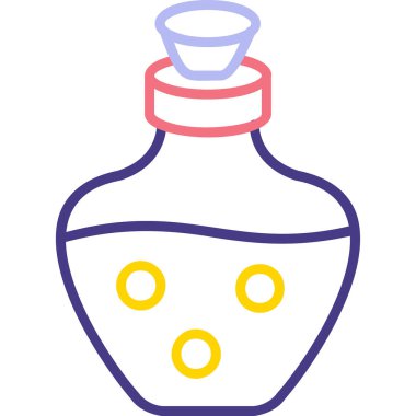 İksir ağı simgesi, vektör illüstrasyonu