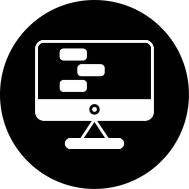 Monitör. Web simgesi basit illüstrasyon