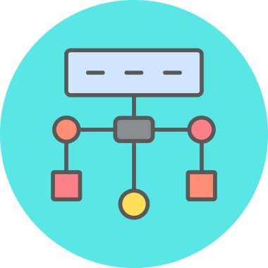 Algoritma. Web simgesi basit tasarım          