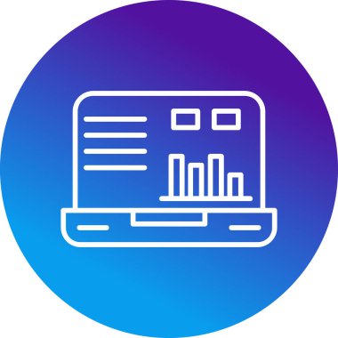 dizüstü bilgisayar simgesi, vektör illüstrasyonu basit tasarım