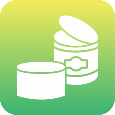 Konserve yemek ikonu. Web için basit illüstrasyon simgesi