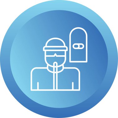 Snowboard modern simgesinin vektör çizimi            