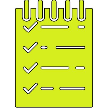 Kontrol listesi. Web simgesi basit illüstrasyon 