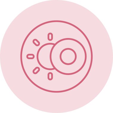 Karanlık mod. Web simgesi basit illüstrasyon