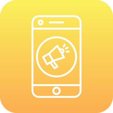 Sosyal medya tanıtım simgesi, vektör illüstrasyonu basit tasarım