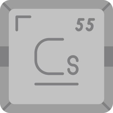 Sezyum modern simgesinin vektör illüstrasyonu                      