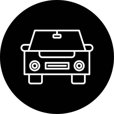 araba web simgesi basit illüstrasyon 