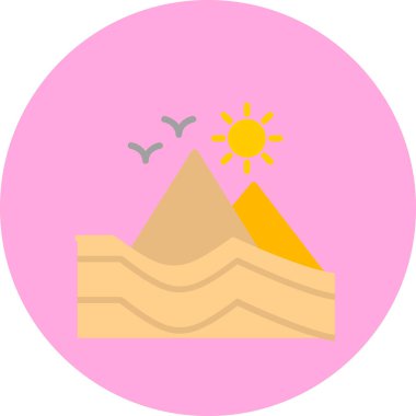 Dune simgesi çizgi vektör çizimi 