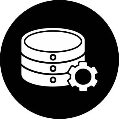 veritabanı. Web simgesi basit illüstrasyon 