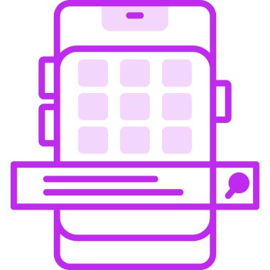 pos uçbirimi ve arama çubuğu vektör simgesi 