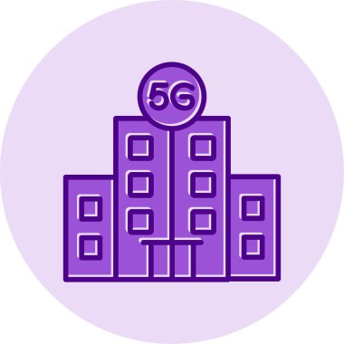 Taslak biçiminde 5g Genel Merkez vektör simgesi                 