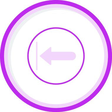 Sol ok simge vektör çizim        