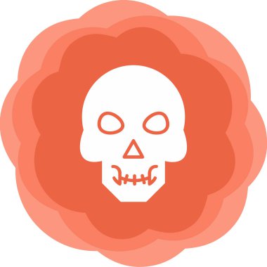 Kafatası. Web simgesi basit illüstrasyon