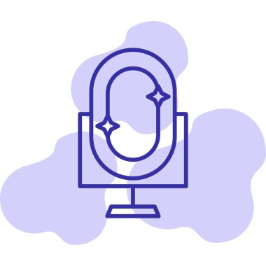 Royal Mirror simgesinin vektör illüstrasyonu                       