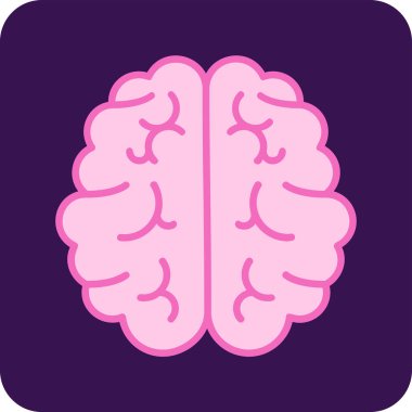 Beyin. Web simgesi basit illüstrasyon 