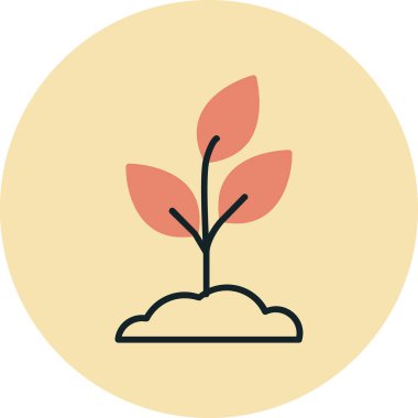 Bitki. Web simgesi basit illüstrasyon 