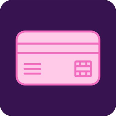 Kredi Kartı. Web simgesi basit illüstrasyon 