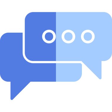 Sohbet baloncukları simgesi, vektör illüstrasyonu basit tasarım