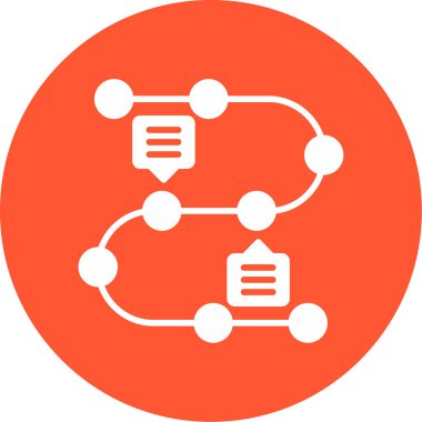 Zaman çizgisi modern simgesinin vektör illüstrasyonu       