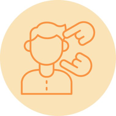 Ayrımcılık web simgesi vektör illüstrasyonu