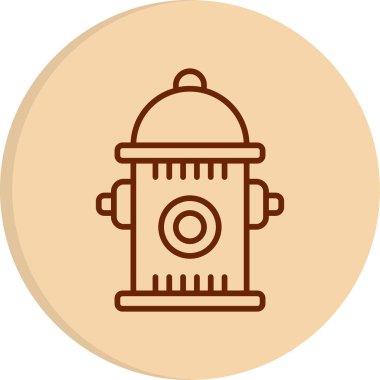 Yangın musluğu simgesinin vektör illüstrasyonu           