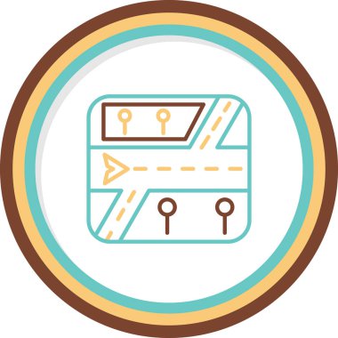 Harita simgesi, konum konsept vektör illüstrasyonu