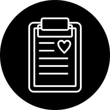 sağlık raporu simgesi vektör illüstrasyon 