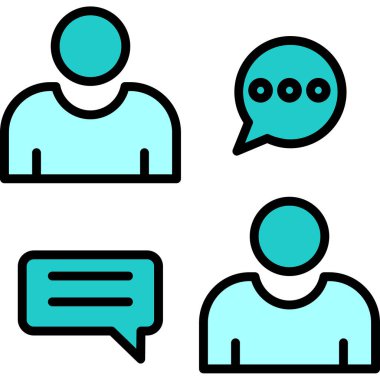 sohbet simgesi, vektör illüstrasyonu basit tasarım