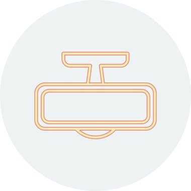 Arka Ayna modern simgesinin vektör illüstrasyonu                        