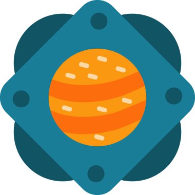 Merkür web simgesi vektör illüstrasyonu