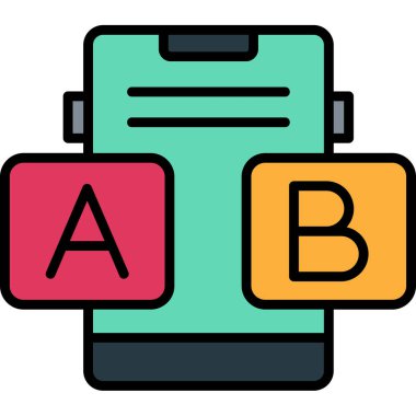 Modern test simgesinin vektör illüstrasyonu 